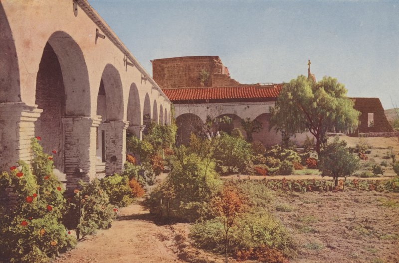 San Juan Capistrano Mission, Californien (foto i farver) af American Photographer