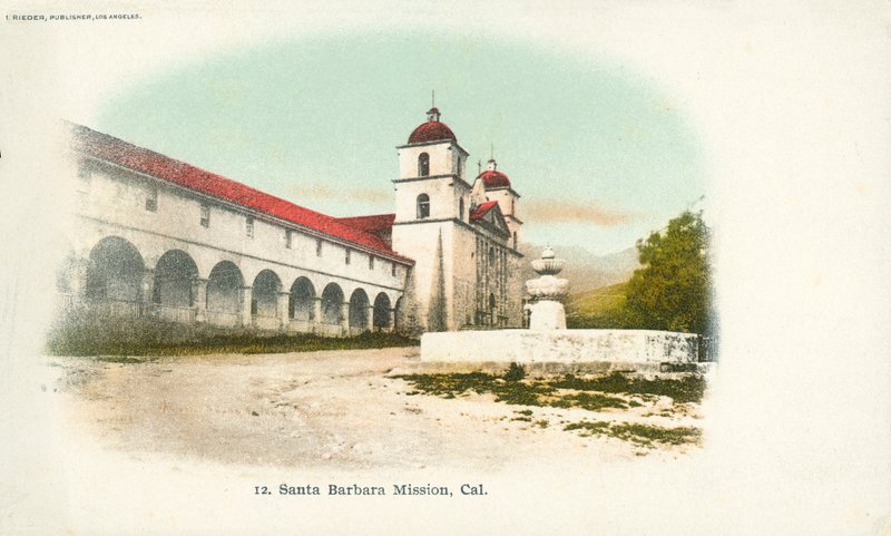Santa Barbara Mission, Californien (foto i farver) af American Photographer