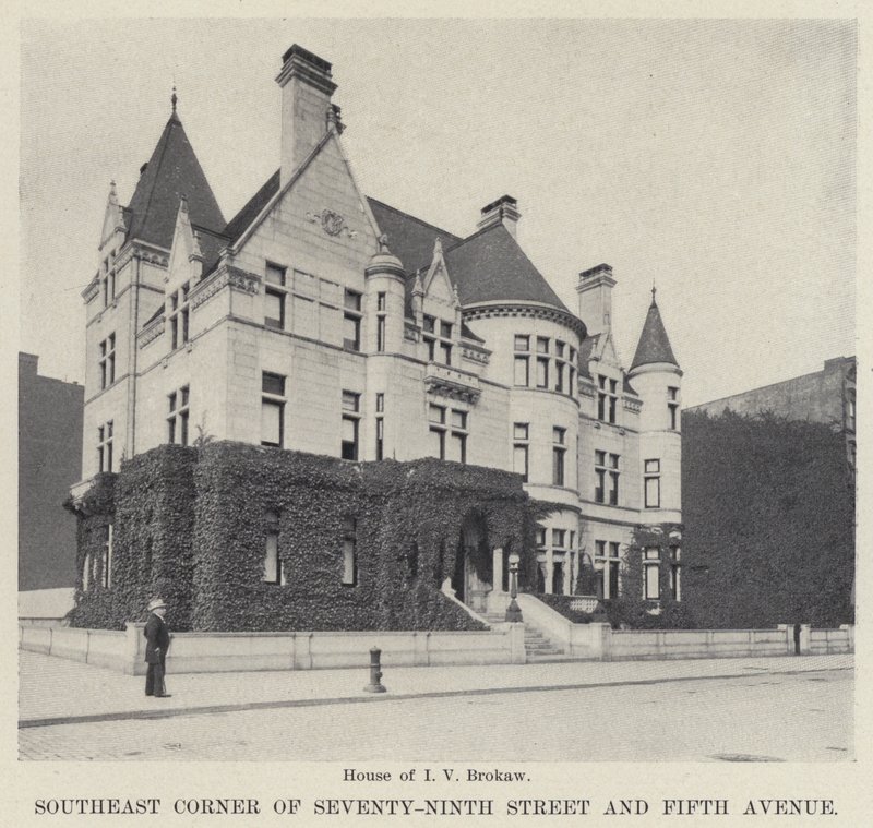 Sydøstlige hjørne af Seventy-Ninth Street og Fifth Avenue (s/h-billede) af American Photographer