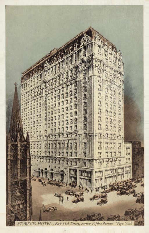 St Regis Hotel, East 55th Street og hjørnet af 5th Avenue, New York City, USA (farvefoto) af American Photographer