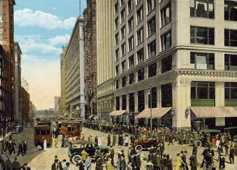 State Street, ser nordpå fra Madison Street (farvet foto) af American Photographer