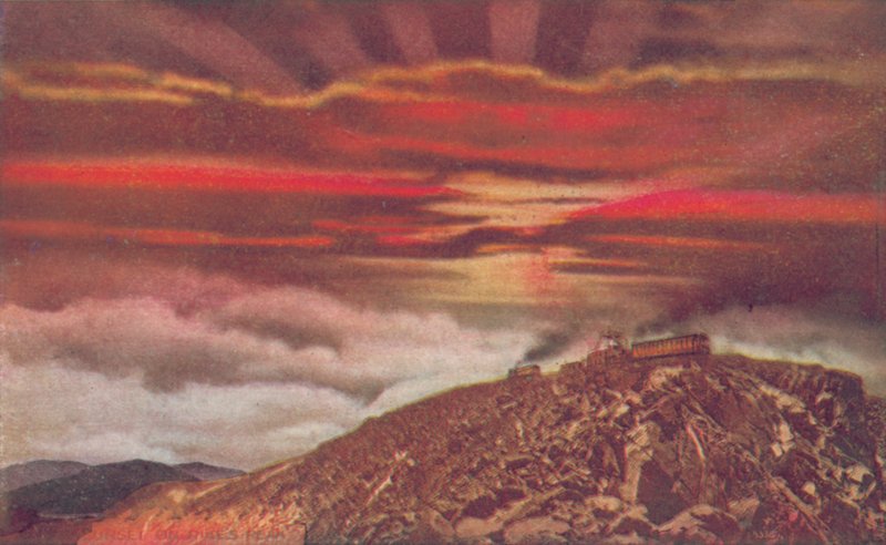 Solnedgang på Pikes Peak (farvefoto) af American Photographer