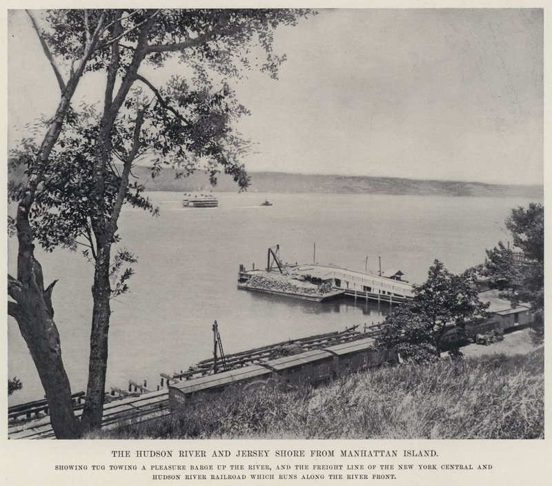 Hudson River og Jersey Shore fra Manhattan Island (s/h foto) af American Photographer