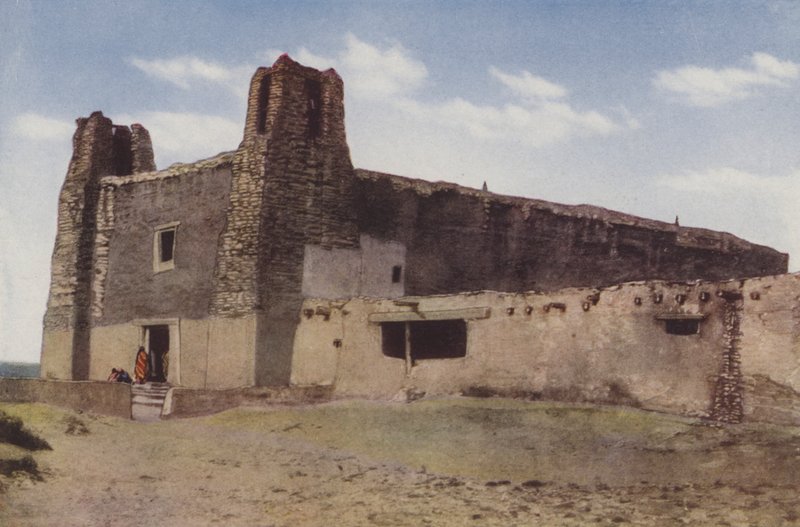 Den gamle kirke, Pueblo of Acoma, New Mexico (foto i farver) af American Photographer