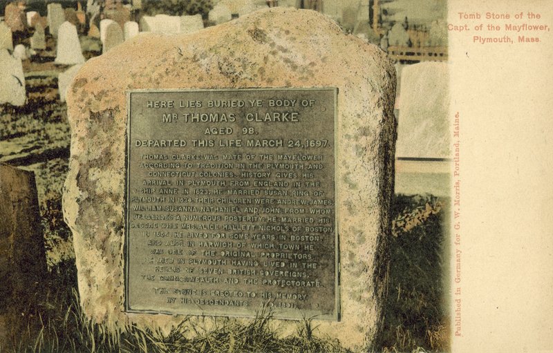 Graven for kaptajnen på Mayflower, Plymouth, Massachusetts (farvefoto) af American Photographer