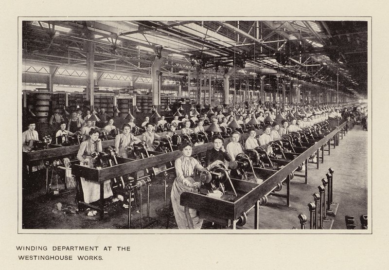 Spoleafdelingen på Westinghouse-fabrikken (s/h-foto) af American Photographer