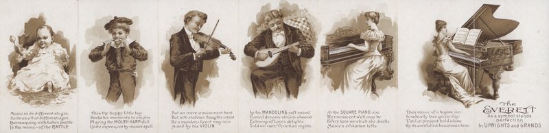 Annonce for Everett-klaverer (litho) af American School