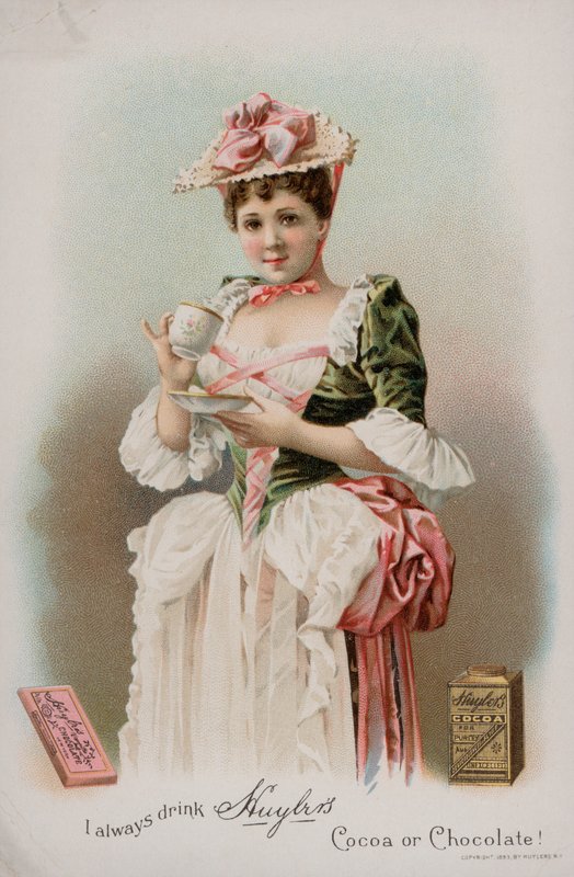 Annonce for Huylers kakao og drikkechokolade, 1893 af American School