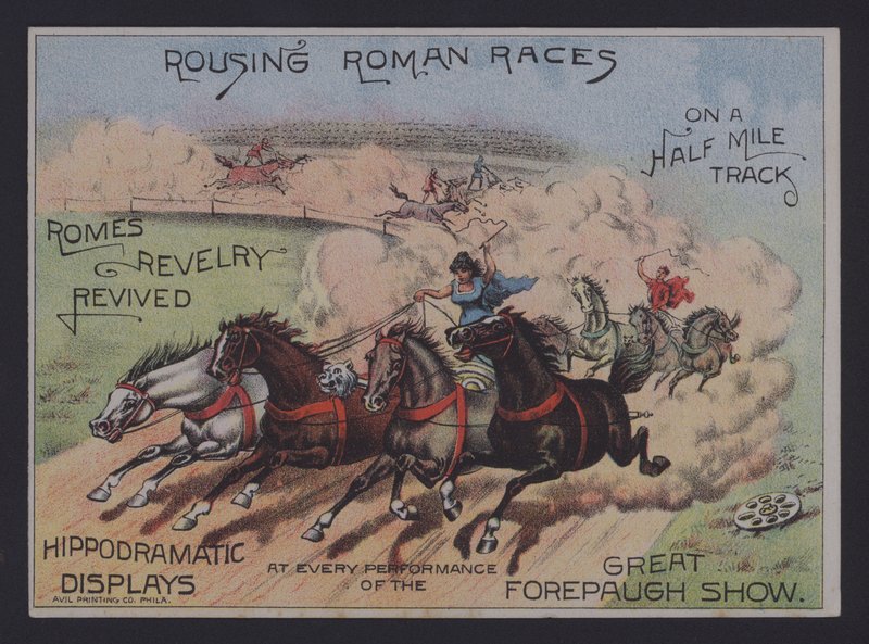 Annonce for Great Forepaugh Show (farve litho) af American School