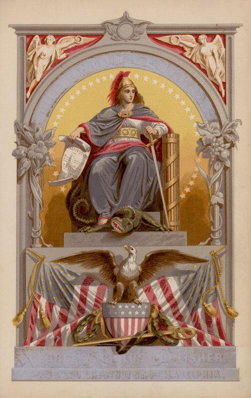 Allegorisk figur, der repræsenterer USA af American School