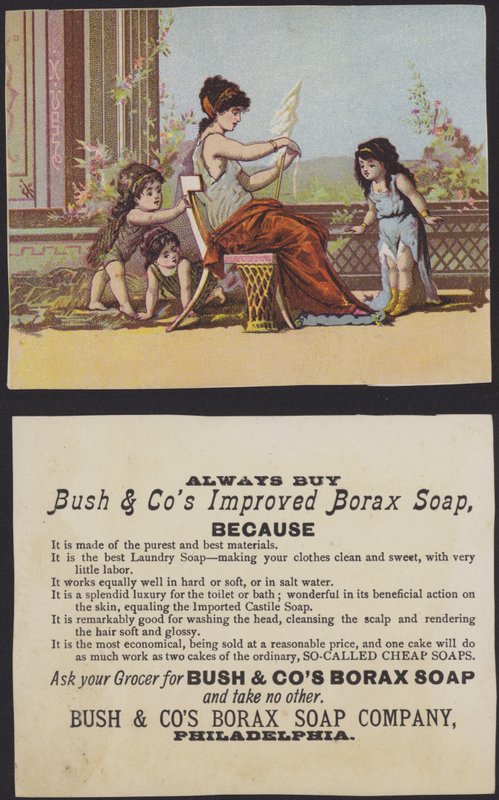 Gamle græske eller romerske børn med deres mor (chromolitho) af American School