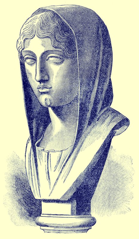 Aspasia, illustration fra History of Greece af Victor Duruy, udgivet 1890 (digitalt forbedret billede) af American School