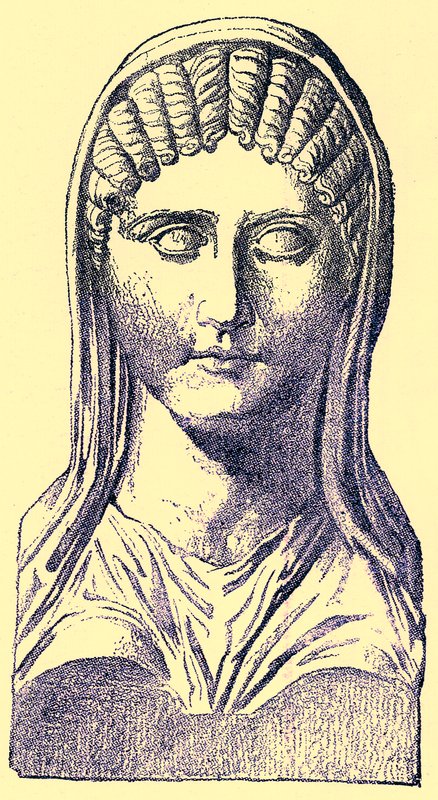 Aspasia, illustration fra History of Greece af Victor Duruy, udgivet 1890 (digitalt forbedret billede) af American School