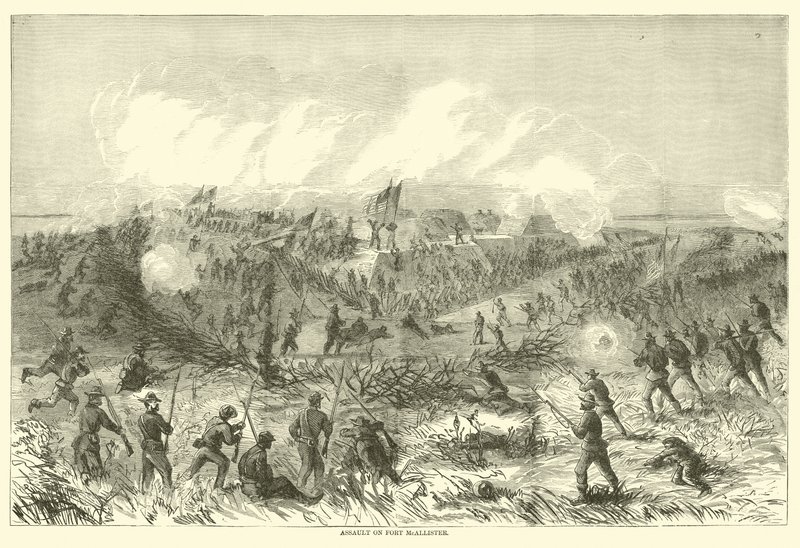 Angreb på Fort McAllister, december 1864 af American School