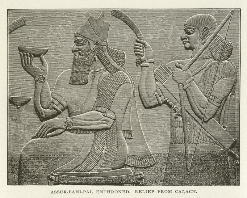 Assur-bani-pal troner, relief fra Calach af American School