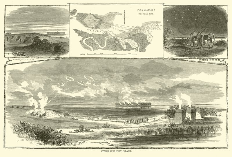 Angreb på Fort Pulaski, april 1863 af American School
