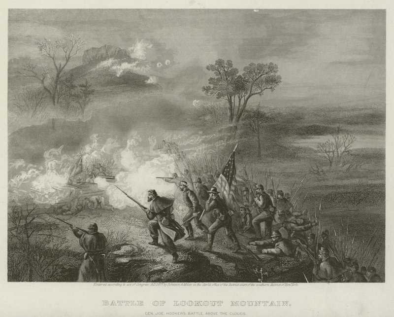 Slaget ved Lookout Mountain, 1863 af American School