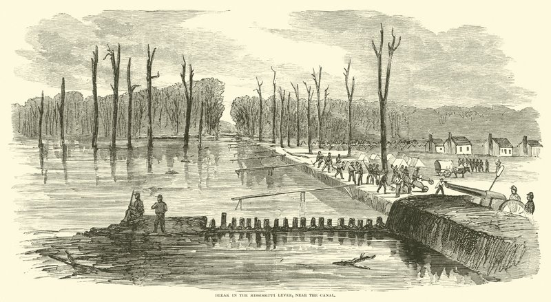 Bryd i Mississippi Levee, nær kanalen, marts 1863 af American School