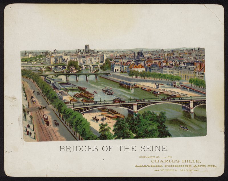 Broer over Seinen, Paris, Frankrig (chromolitho) af American School