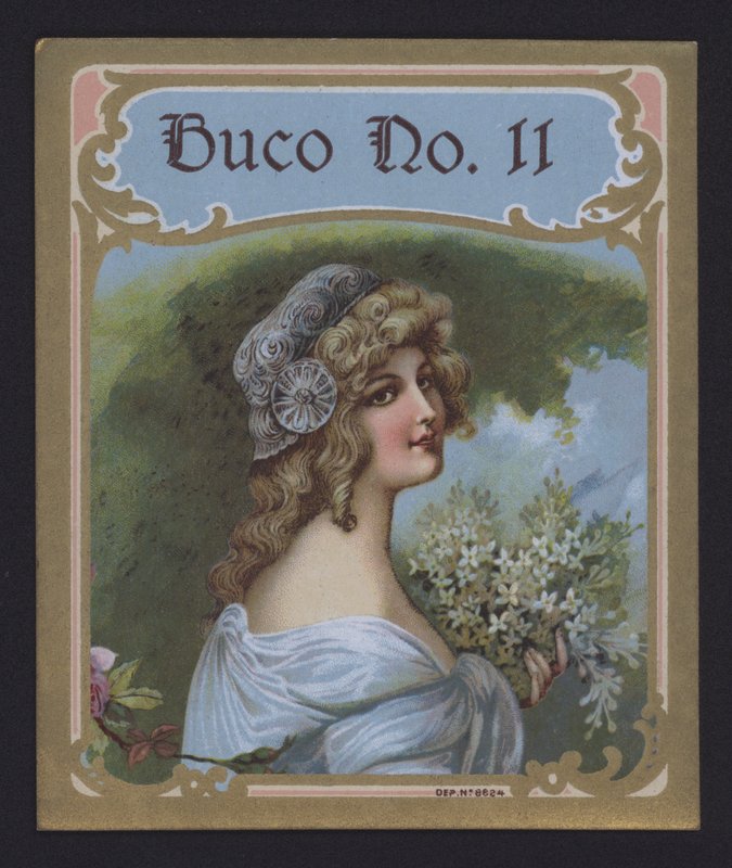 Buco No 11, cigaretiket (chromolitho) af American School