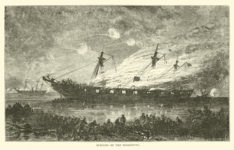 Afbrænding af Mississippi, april 1863 af American School