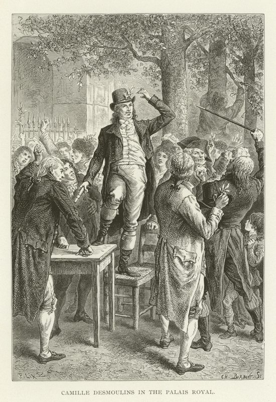 Camille Desmoulins i Palais Royal af American School