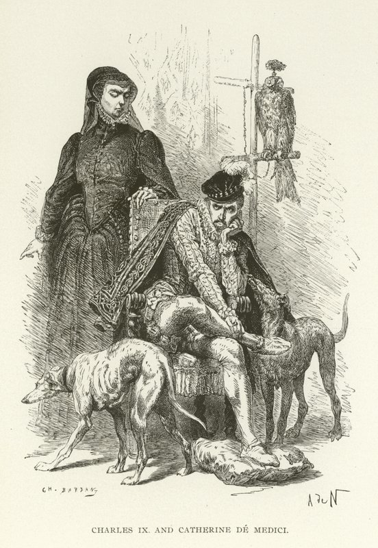 Charles IX og Catherine de Medici af American School