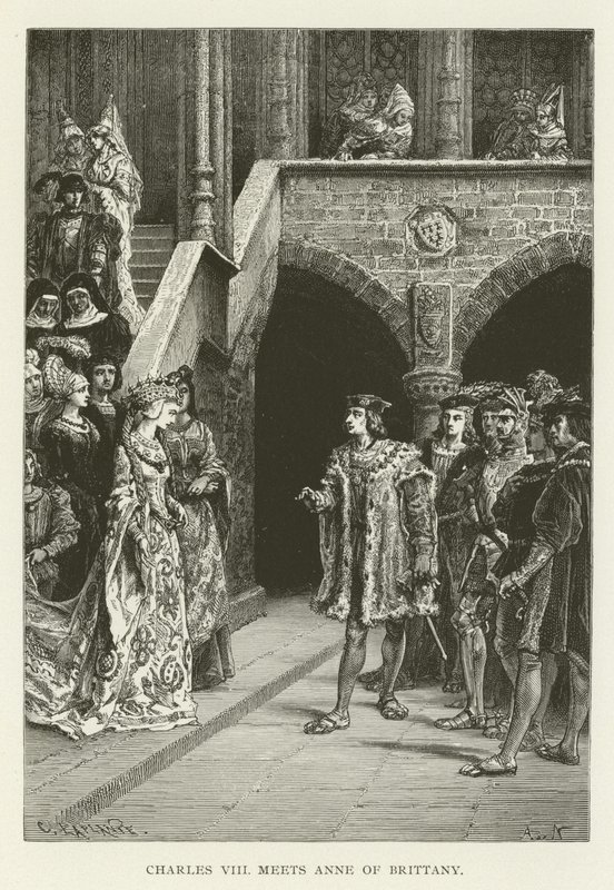 Charles VIII møder Anne af Bretagne af American School