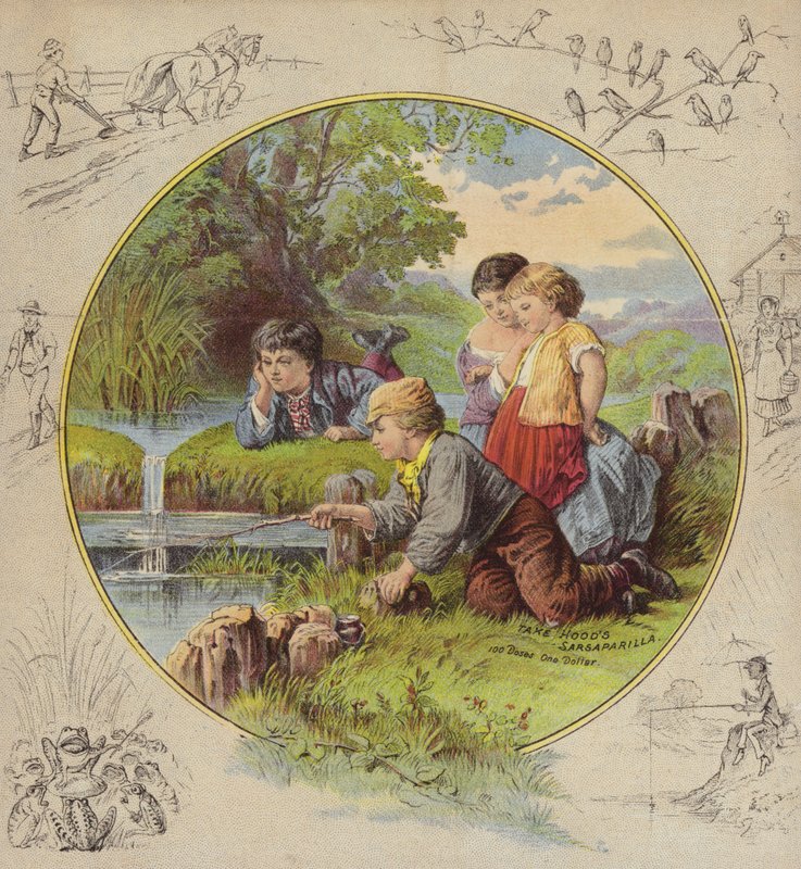 Børn Pond Dipping af American School