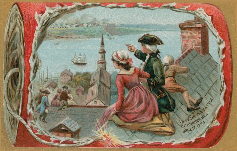 Børn ser slaget ved Bunker Hill, 17. juni 1775 af American School