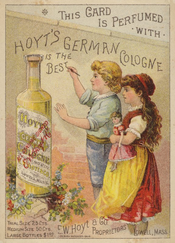 Børn med Cologne flaske af American School