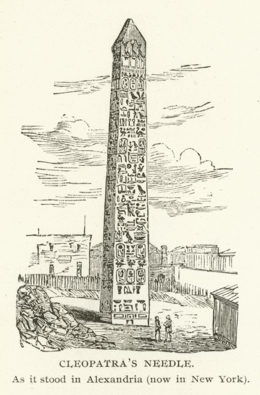 Cleopatras Needle, som den stod i Alexandria, nu i New York af American School