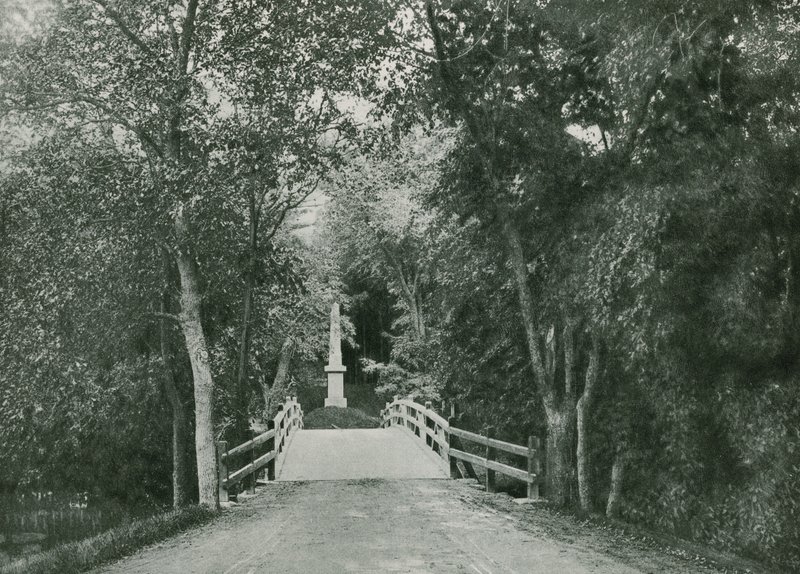 Concord Bridge, Lexington (fotogravure) af American School