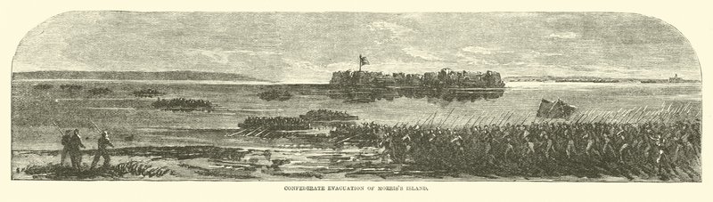 Konfødererede evakuering af Morriss Island, september 1863 af American School