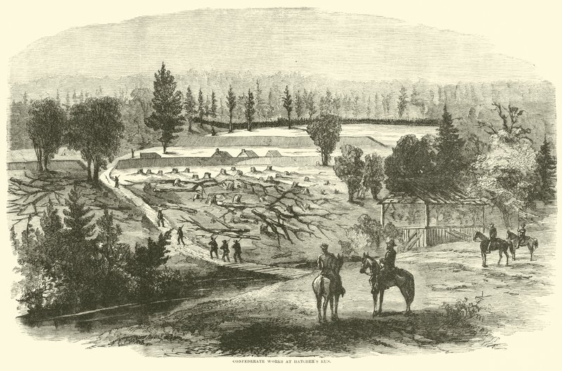 Konfødererede arbejder på Hatchers Run, august 1864 af American School