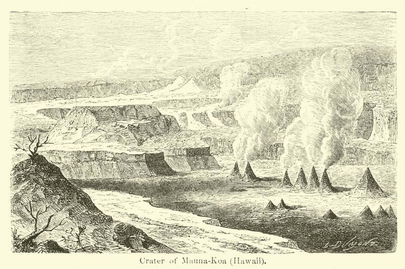 Crater of Mauna-Koa, Hawaii af American School