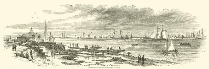 Duponts-ekspeditionens afgang fra Beaufort, januar 1863 af American School