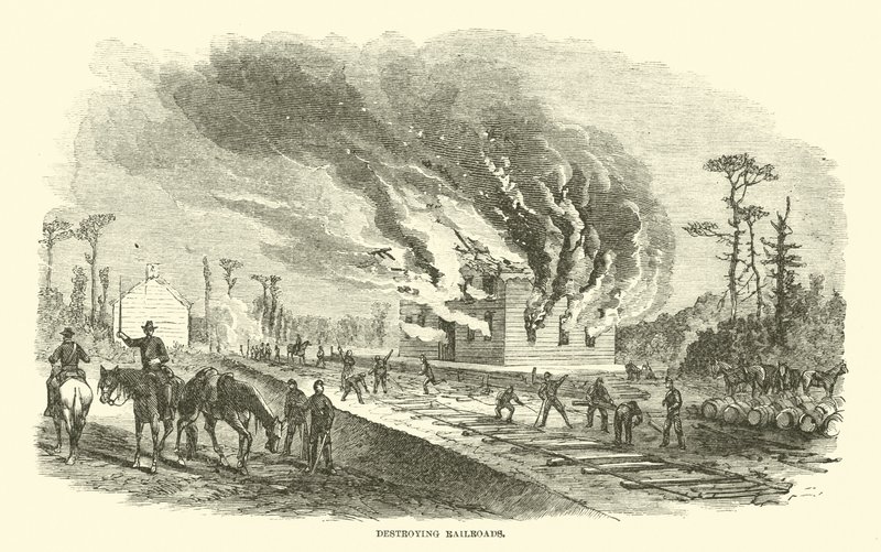 Ødelæggelse af jernbaner, april 1863 af American School