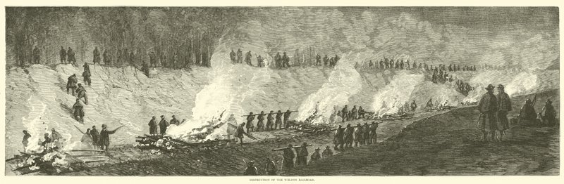 Ødelæggelse af Weldon Railroad, september 1864 af American School