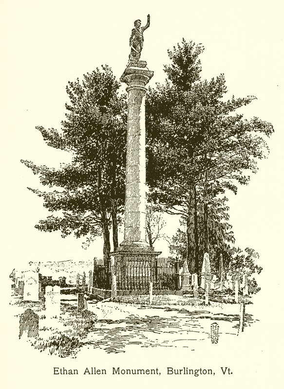 Ethan Allen Monument, Burlington, Vt af American School