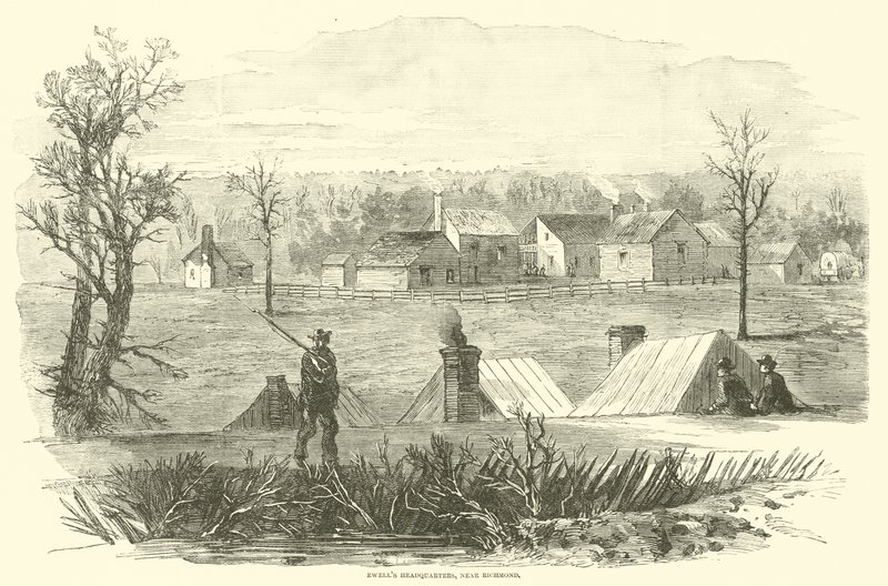 Ewells hovedkvarter, nær Richmond, marts 1865 af American School