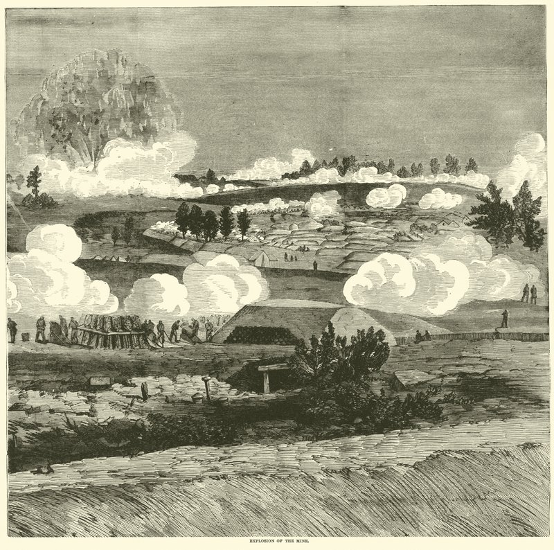 Eksplosion af minen, juli 1864 af American School