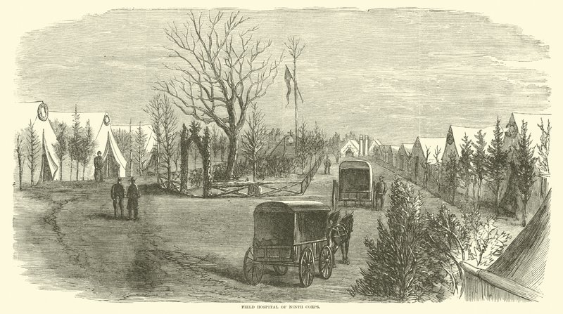 Felthospital for niende korps, marts 1865 af American School