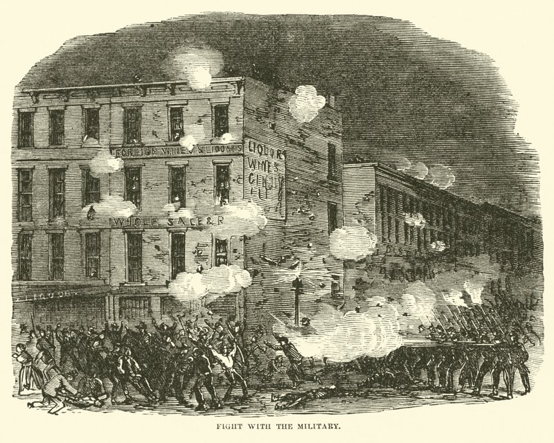 Kamp med militæret, juli 1863 af American School