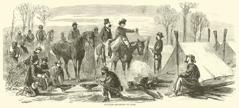 Foragere vender tilbage til lejren, marts 1865 af American School