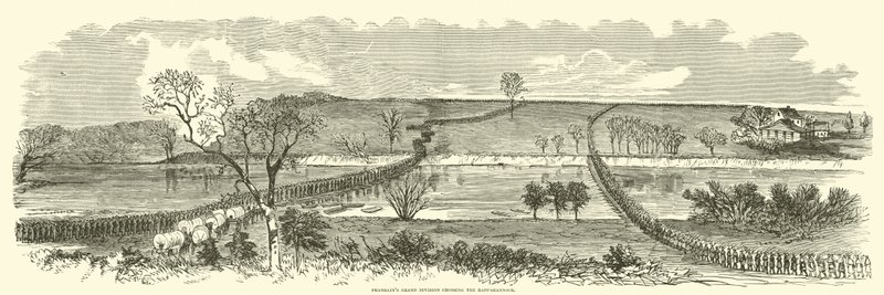 Franklins Grand Division krydser Rappahannock, december 1862 af American School