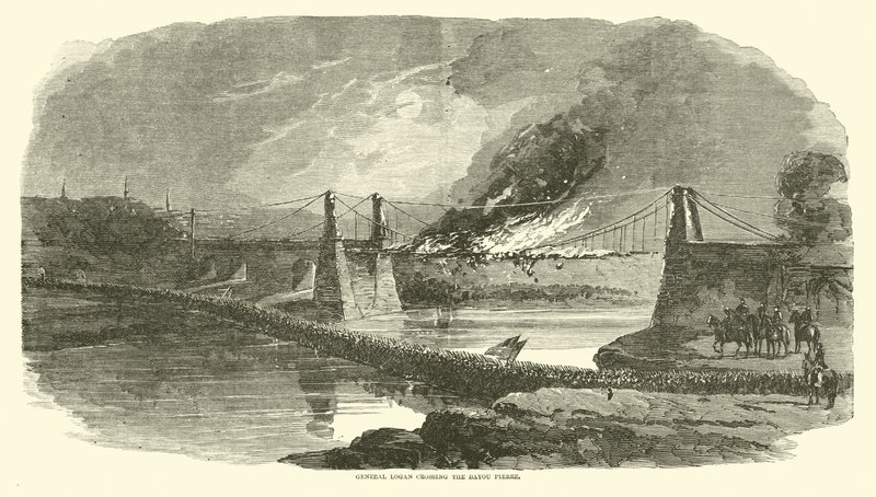 General Logan krydser Bayou Pierre, maj 1863 af American School