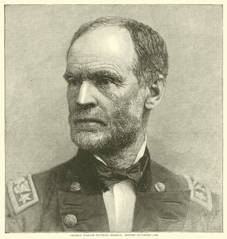 General William Tecumseh Sherman, pensioneret 1. november 1883, maj 1864 af American School