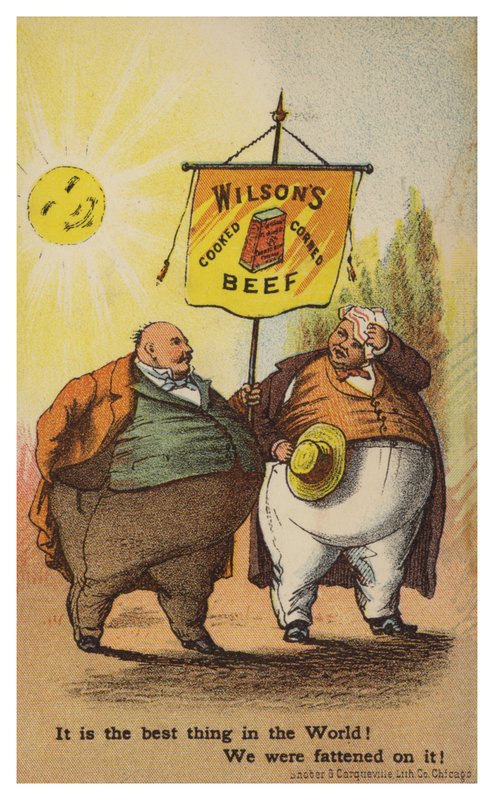 Herrer med Wilsons Corned Beef Banner af American School