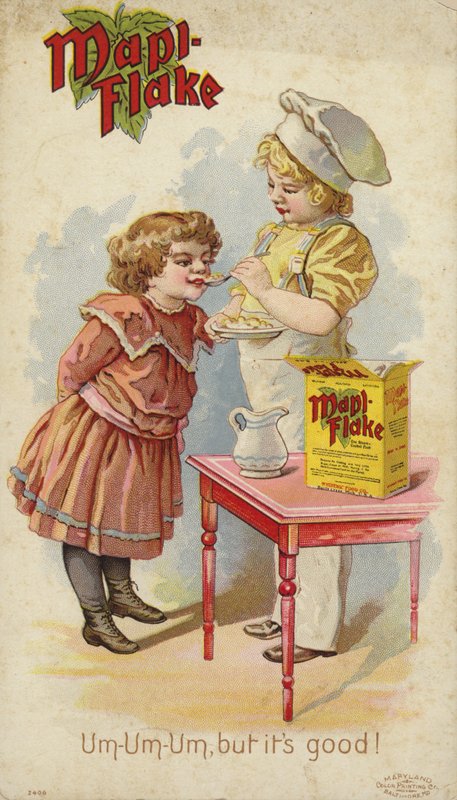 Pige spiser Mapi Flake af American School